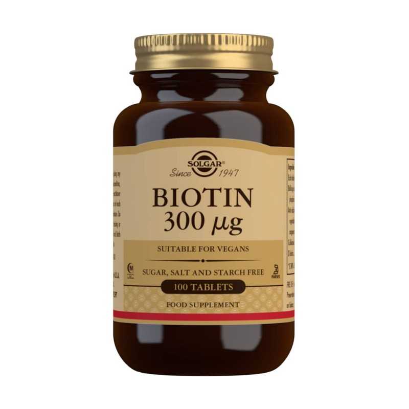 SOLGAR BIOTINA 300MCG 100COMP