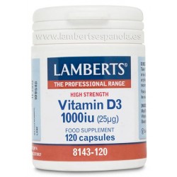 LAMBERTS VITAMINA D3 1000UI (25mcg) 120CAP