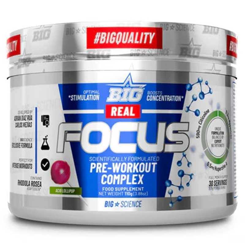 BIG REAL FOCUS PRE-WORKOUT COMPLEX 30 SERVICIOS