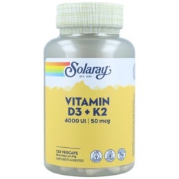 SOLARAY VITAMIN D3 + K2 120VCAPS