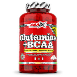 AMIX GLUTAMINA + BCAA 360 CAPS