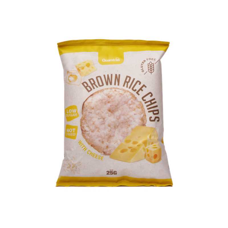 QUAMTRAX BROWN RICE CHIPS 25 GR